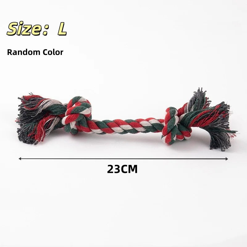 Dog Toy Pet Molar Bite-resistant Cotton Rope Knot for Small Dog Puppy Relieving Stuffy Cleaning Teeth Pet Chew Toys