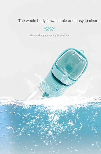 Portable Dog Cat Water Bottle with Storage Food and Water