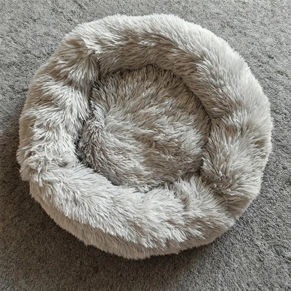 Donut Shaped Cat Nest 50 cm Diameter Large  Plush Washable Kitten Bed Indoor Pet Mat.
