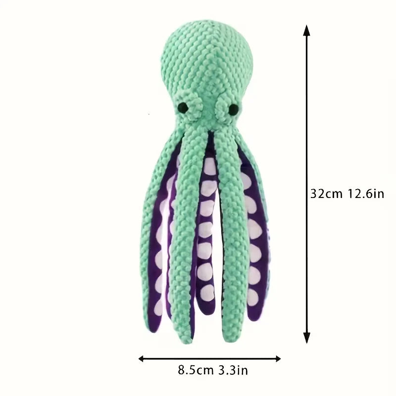Pet plush octopus toy interactive sound anti-demolition