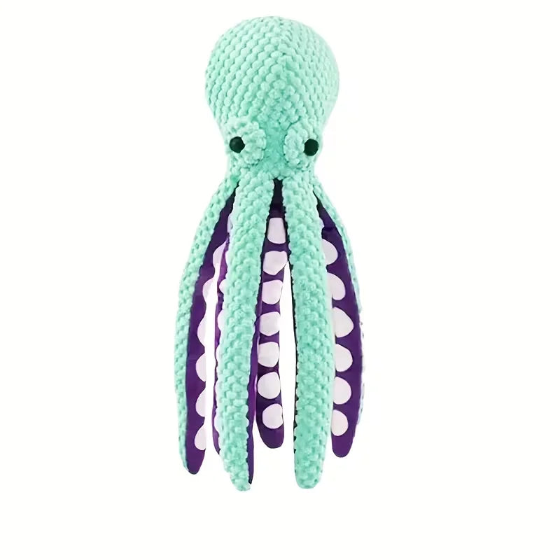 Pet plush octopus toy interactive sound anti-demolition