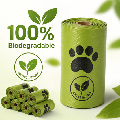 10rolls Biodegradable Dog Poop Bags Eco‑Friendly Compostable Pet Waste Bags Thick Leak‑Proof Puppy Poop Bags For Dog Walking Outdoor Travel