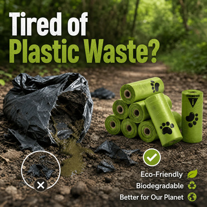 10rolls Biodegradable Dog Poop Bags Eco‑Friendly Compostable Pet Waste Bags Thick Leak‑Proof Puppy Poop Bags For Dog Walking Outdoor Travel