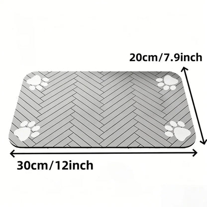 Pet Feeding Mat-Absorbent Pet Placemat for Food and Water Bowl.